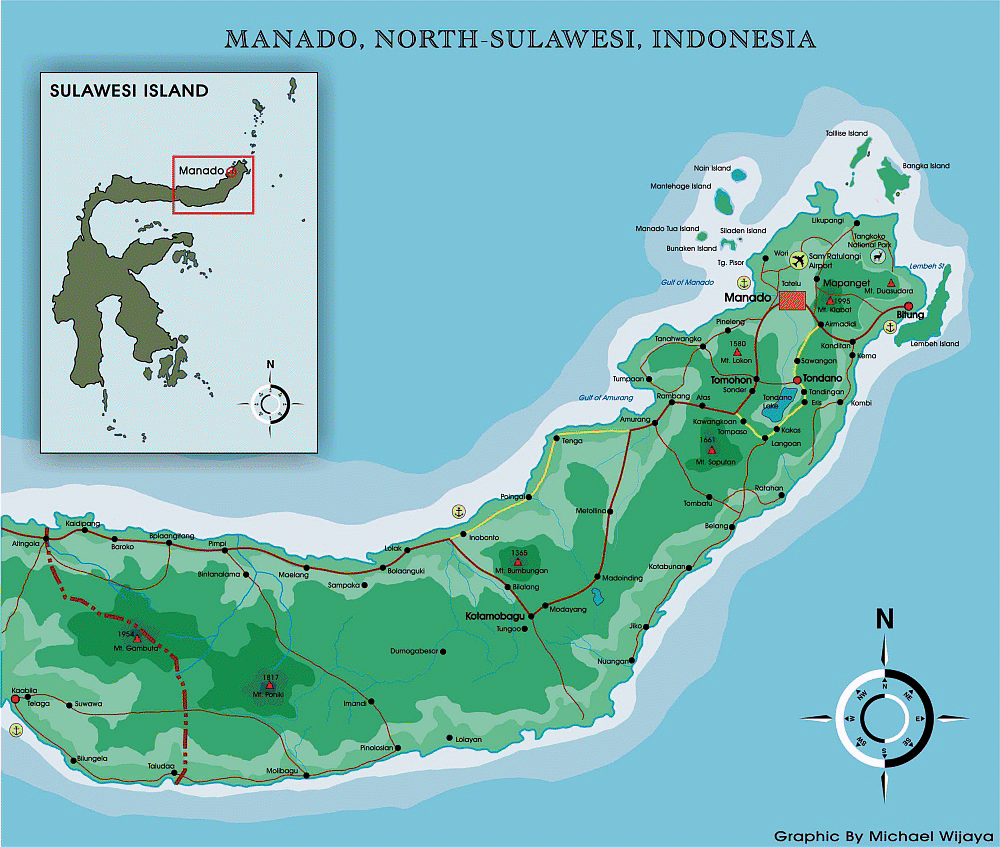 Northsulawesi Karte